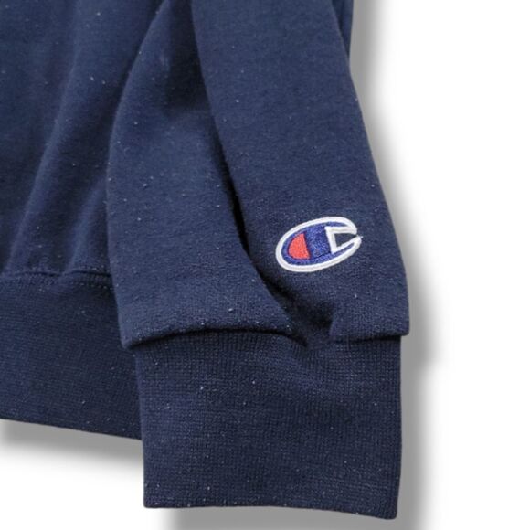 Burgerlords Bestaurant Sweatshirt Size Medium Champion Authentic Sweater Blue - Picture 6 of 7